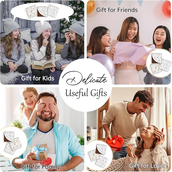 2 Pack Flower Leather Book Corner Bookmark, Durable Handmade Reading Accessories - Gifts for Readers, Women, Men, Teachers, Students 4
