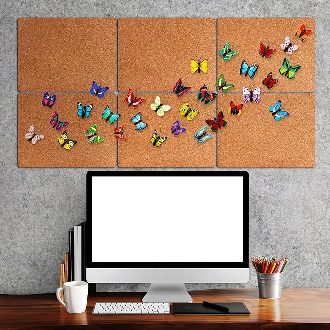 Butterfly 30 Pack Thumb Tacks Decorative Push Pins Butterfly Push Pins Colorful Cute Pushpin for Photo Wall Cork Board Bulletin Board Home Wall Pattern Decoration (Colorful,1.57 in)