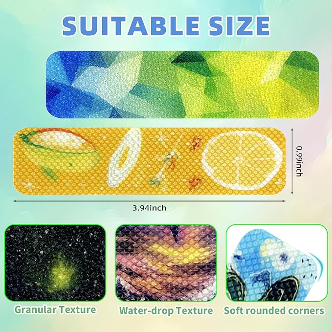 90PCS Sensory Stickers – 2 Textured Surface, Storage Box Included – Sensory & Calming Strips for Office, Classroom Desk, Teachers, Adult Stickers for Anxiety Relief, Stress (Colourful)