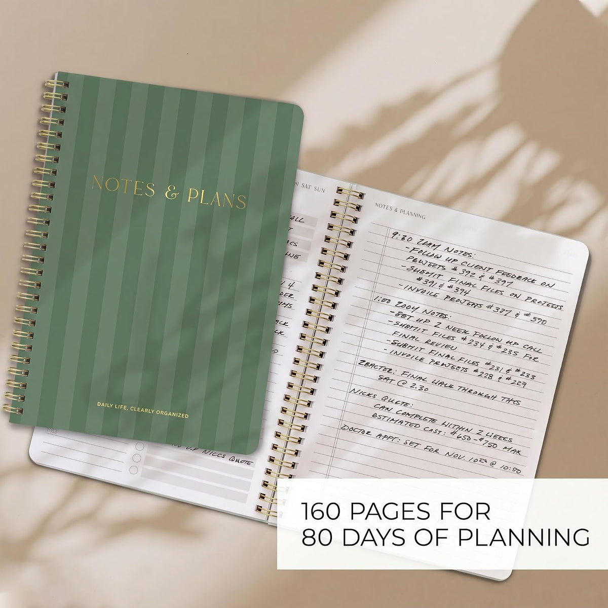 Beautiful Daily Planner And Notebook With Hourly Schedule - Spiral Notepad Aesthetic Spiral to Do List Notepad to Easily Organize Your Tasks and Appointments - School or Office Supplies for Women