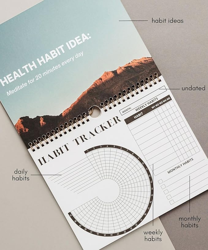 Lamare 2026 Habit Tracker Calendar – Premium Daily Habit Tracker Journal and Goal Board, Workout Motivation & Productivity Tool