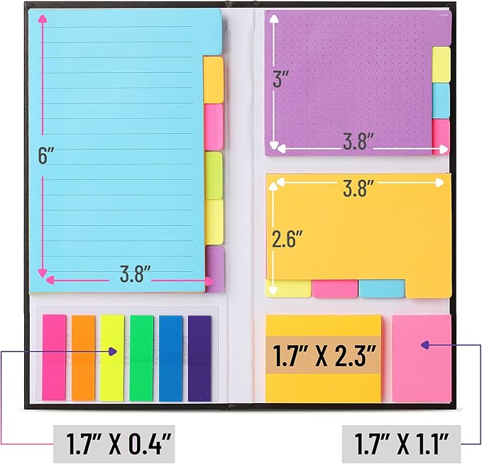 Mr. Pen- Sticky Notes Set, 410 Pack, School Supplies, Office Supplies, Planner Sticky Note Dividers Tabs, Book Notes