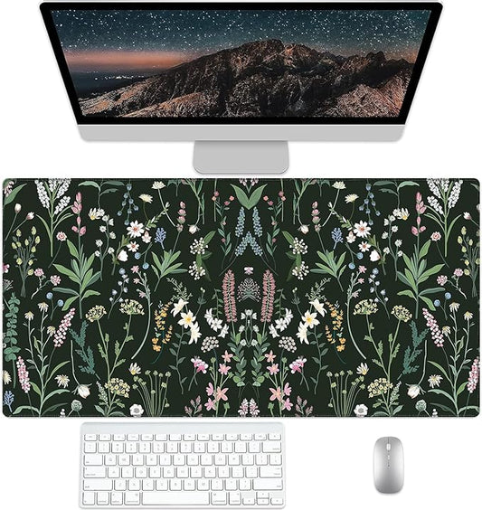 Desk Pad Protector, Mouse Pad, Office Desk Mat, Non-Slip PU Leather Desk Blotter, Laptop Desk Pad, Waterproof Desk Writing Pad for Office and Home (A04-GFAP)