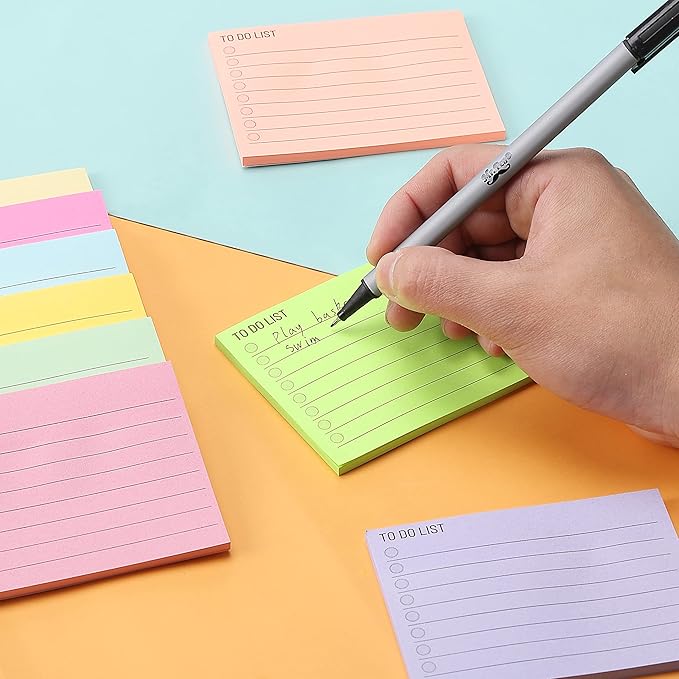 Mr. Pen- Assorted Color 4"x3" Lined Sticky Notes, 360 Sheets, 9 Pads, Perfect for Organization, Note-taking, Task Management, Home/Office Use