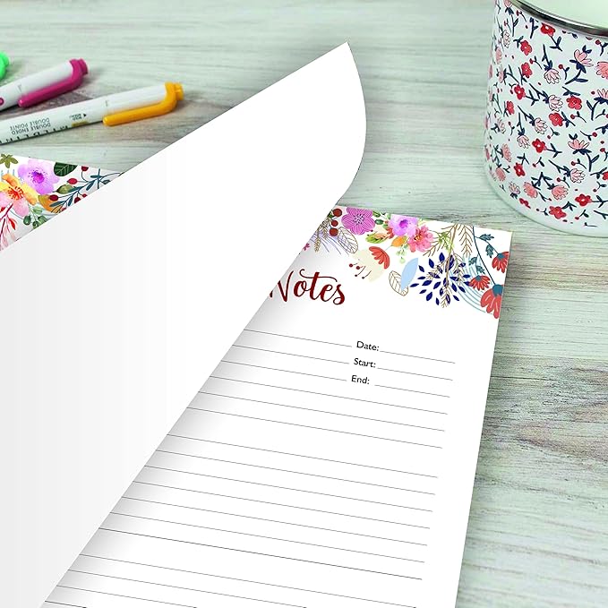 mudrit Meeting Notes Pad - Topics, Takeaways, Action Items & Follow-Ups - Undated Meeting Notes Agenda Organizer 53 pages, Tear Off Book - 8.5" x 11" inches
