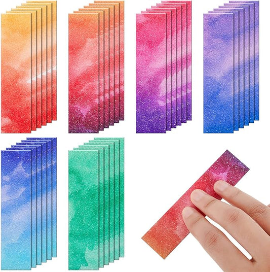 36 Pcs Anxiety Sensory Stickers Strips Adhesive Textured Mental Health Calm Stickers Mindfulness Fidget Decals Stress Anxiety Relief Items for Therapy Office Desk(Watercolor Style)