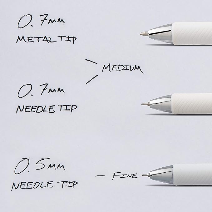 Pentel EnerGel Pearl RTX Retractable Gel Pen, 0.7mm Needle Tip, 2 Pack, Violet Ink (BLN77WBP2V)