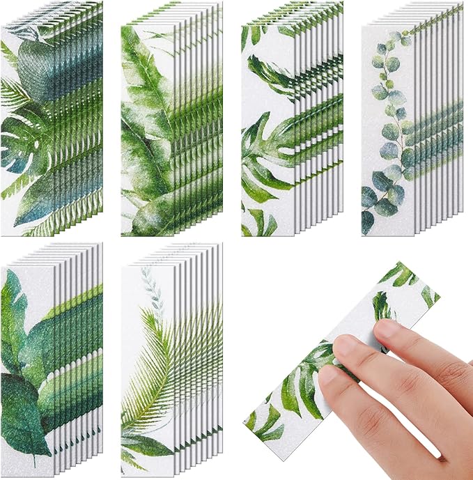 72 Pcs Anxiety Sensory Stickers Strips Adhesive Textured Mental Health Calm Stickers Mindfulness Fidget Decals Stress Anxiety Relief Items for Therapy Office Desk Counselor(Leaves)