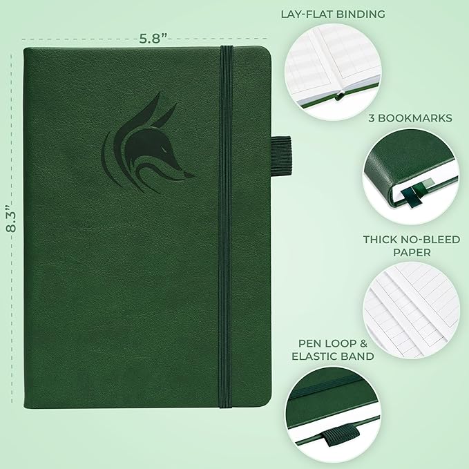 Clever Fox Dated Planner 2026-2027 – Weekly Life Planner Notebook for Time Management – Planner with Habits Tracker & To-Do List (Forest Green)
