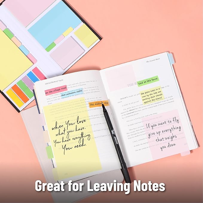 Mr. Pen- Sticky Note Set, 380 Pack, Pastel Colors, Transparent Sticky Notes Tabs, Divider