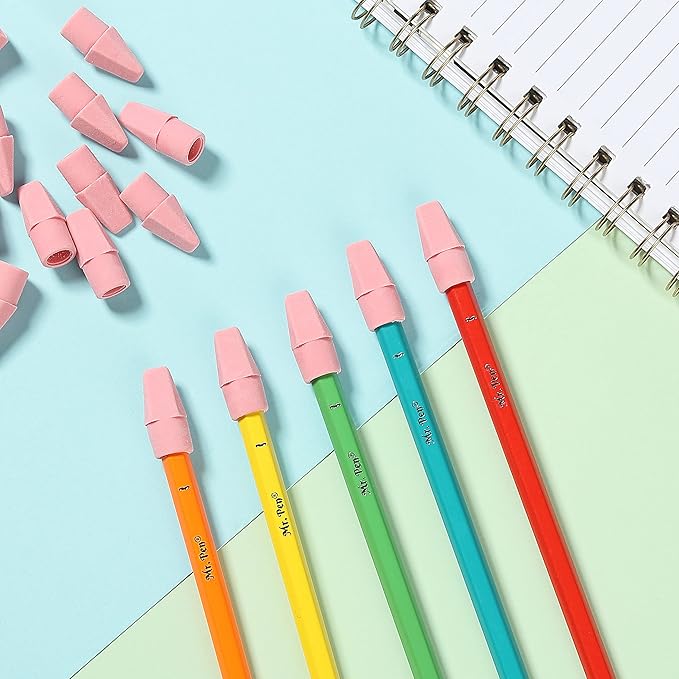 Mr. Pen- Pencil Toppers,120 Pack, Pencil Top Erasers