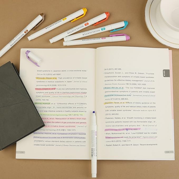 Real Mild Highlighters, Pastel Highlighter Assorted Colors Markers Dual Tip Highlighter Markers Chisel and Fine Tips for Coloring, Underlining, Highlighting (15colors)