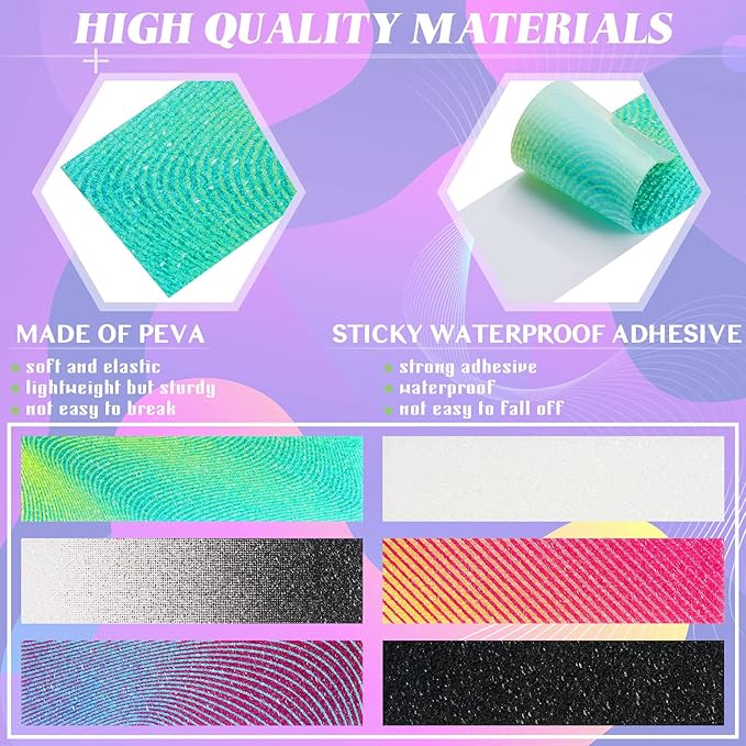 36 Pcs Anxiety Sensory Stickers Strips Adhesive Textured Mental Health Calm Stickers Mindfulness Fidget Decals Stress Anxiety Relief Items for Therapy Office Desk(Gradient Style)