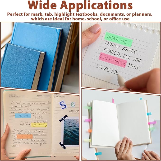 1500 Pcs Sticky Notes, Small Sticky Notes Self-Stick Note Pads Colored Stickers Colored Labels Tabs Bright Colors Rectangular Index Tabs for Books Page Markers