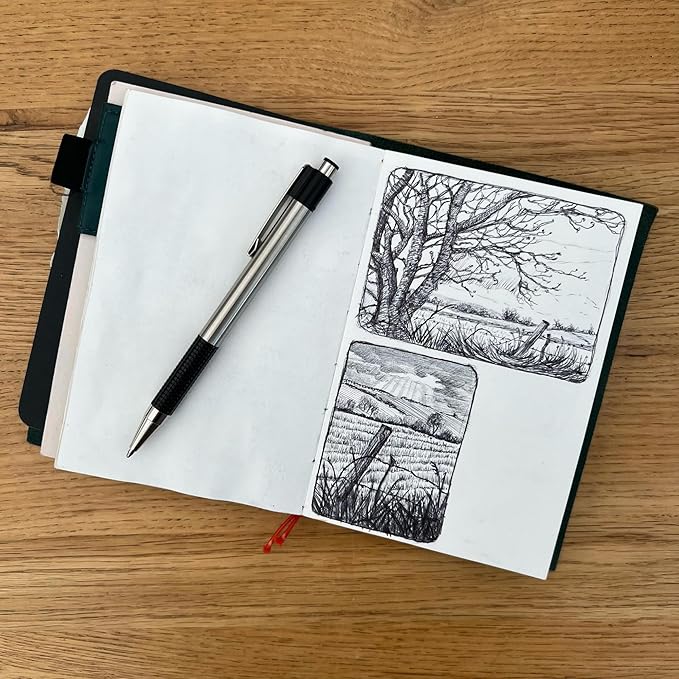 Zebra Pen F-301 Ballpoint Black Ink Fine Point 0.7mm Pen, Easy-Glide Ink, Stainless Steel Retractable, Non-Slip Grip, Professional Design, Ideal for Office, Journal and Planner Use, 2-Pack (27112)