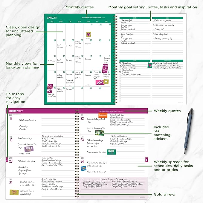 TF Publishing July 2026 - June 2027 In the Jungle Large Weekly Monthly Planner