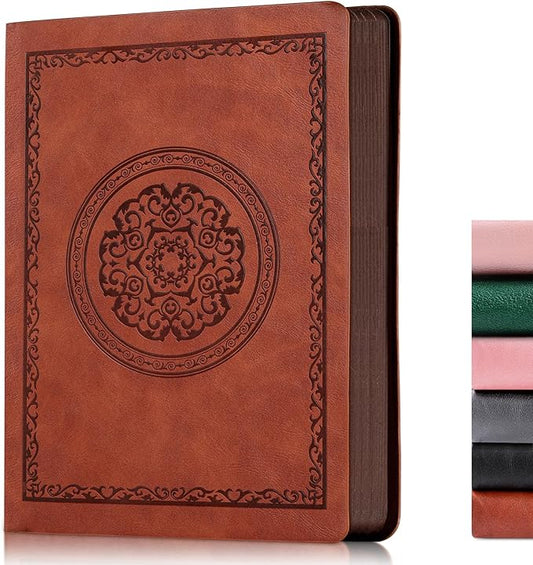 2026 Leather Vintage Journal Notebook,300 Pages,Leather Softcover Lined Journal Notebooks for Women Men,Notebook Journals for Writing Travel,Business,Office,8.5'' X 11.3''