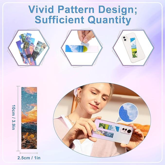 50PCS Calm Stickers for Anxiety Sensory Stickers for Relieve Adults Kids Teens Fidgets Stress Office&Classroom Supplies Anxiety Relief Items with Tactile Textured Surface Patterns(Mountain)