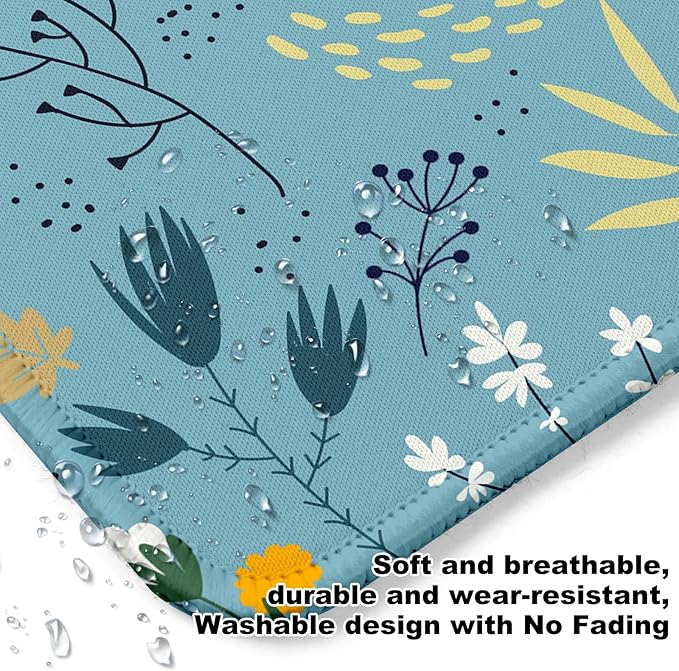 Flower Square Mouse Pad,Non-Slip Rubber Base Mouse Pad,Home Office Decoration Desktop Accessory,Laptop Mouse Pad for Office Laptops,9.4x7.8x0.12inch 7