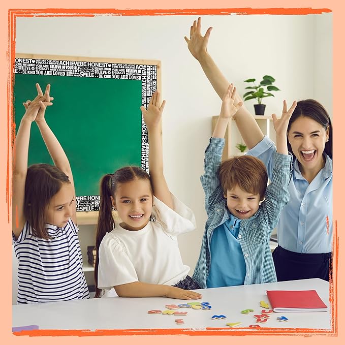 60 Feet Bulletin Board Borders, Encouraging Rolled Border Trim Back-to-School Bulletin Board Decoration, Walls, Desks, Windows, Doors, Chalkboards, Whiteboards Decors for School, Classroom & Offices