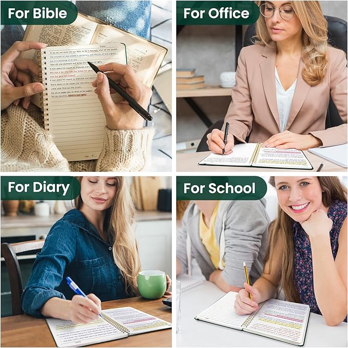 Taja Lined Spiral Journal Notebook for Women & Men, 140 Pages, College Ruled Hardcover Notebook for Work & Note Taking, Journals for Writing, A5(5.7" x 7.9") – Dark Green
