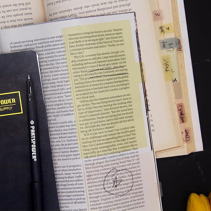 Pastel Transparent Sticky Notes, Bible Study Supplies, See Through Sticky Notes Tabs Book, 2-in-1 Clear Sticky Notes & Index Tabs Set for Reading Books Annotating Page Tabs Page Marker, Office Supply