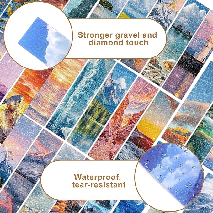50PCS Calm Stickers for Anxiety Sensory Stickers for Relieve Adults Kids Teens Fidgets Stress Office&Classroom Supplies Anxiety Relief Items with Tactile Textured Surface Patterns(Mountain)