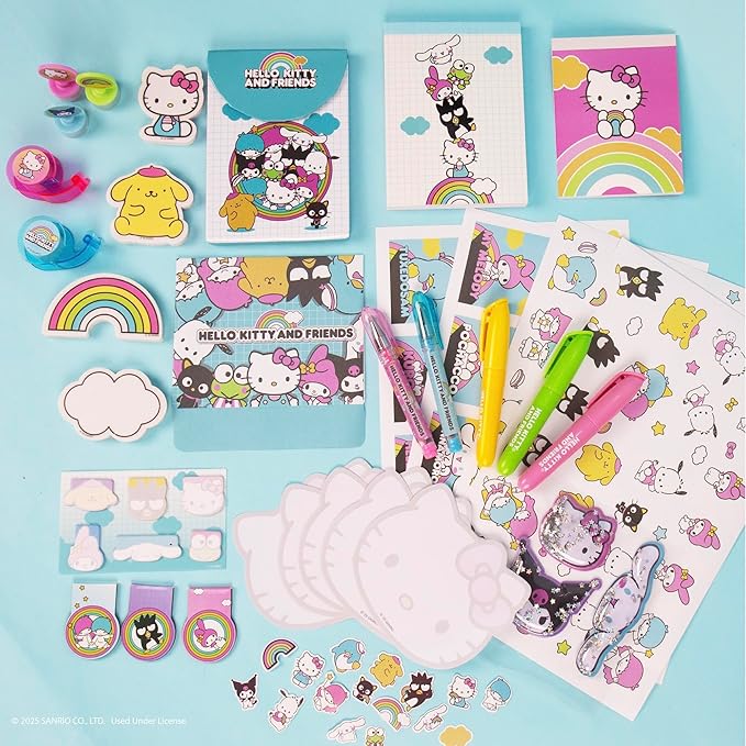Hello Kitty and Friends Mini Collectible Stationery Set, Cute Stationery, Sanrio Accessories, Cute Sticky Notes, Kawaii School Supplies, Fun Office Supplies, Kawaii Stationery, Cute Hello Kitty Stuff