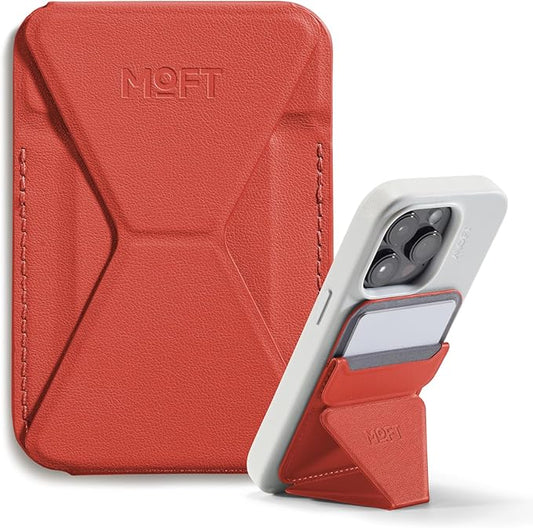 MOFT Magnetic Wallet Stand Compatible with iPhone 17/16/15/14/13/12 Series, Angle Adjustment & Magsafe Compatible MOVAS Phone Stand,Sunset