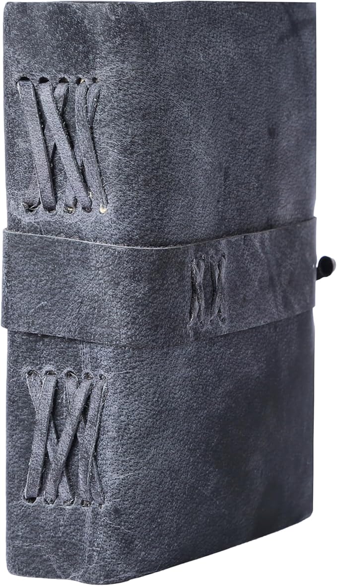 Vintage Leather Journal Handmade Buffalo Deckle Edge Paper – Leather Bound Journal for Women Men Vintage C-Lock Closure Ideal for Writing & Travel for Artists