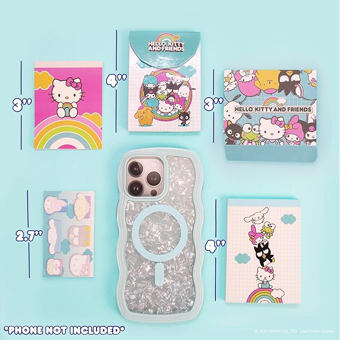 Hello Kitty and Friends Mini Collectible Stationery Set, Cute Stationery, Sanrio Accessories, Cute Sticky Notes, Kawaii School Supplies, Fun Office Supplies, Kawaii Stationery, Cute Hello Kitty Stuff