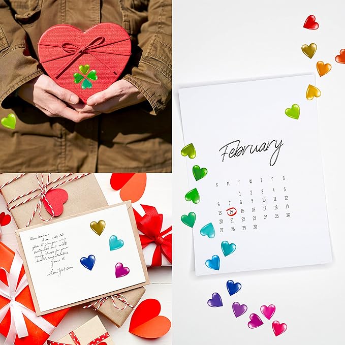 1810 PCS Heart-Shaped Stickers, Colorful Heart Stickers Self-Adhesive Love Decoration Labels in 19 Colors, Use for Valentine's Day, Gifts, Wedding, Anniversary, Award Charts (0.5" Each, 10 Sheets)
