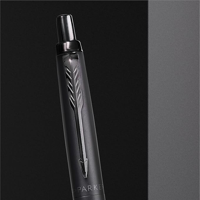 Parker Jotter XL Ballpoint Pen, Monochrome Matte Black, Medium Point, Blue Ink, Gift Box - Smooth Writing, Signature Design, Stationary, Desk Essentials