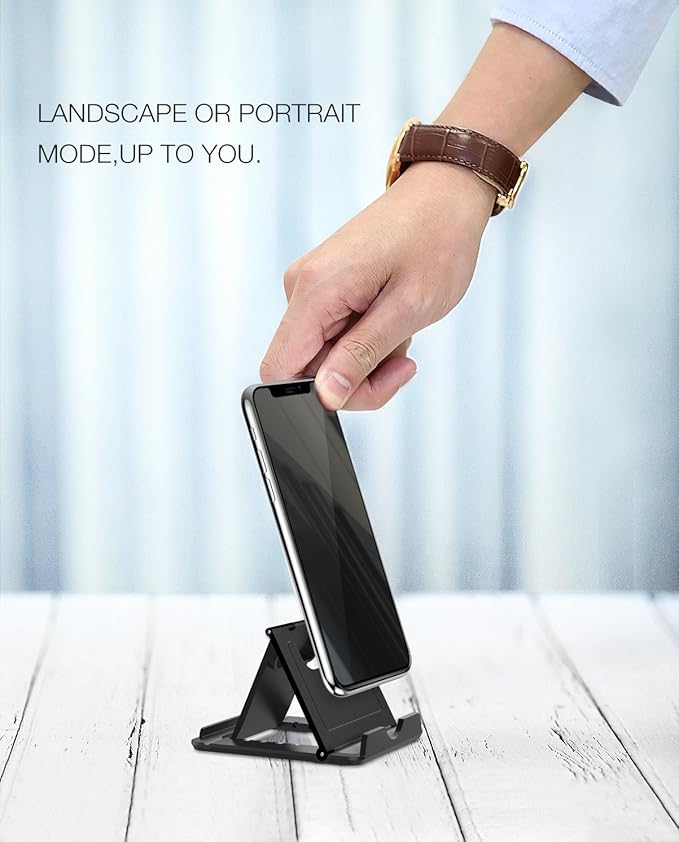 MoKo Adjustable Foldable Portable Electronic Device Stand, Compatible with 6-11 Inch Tablets and Phones, Strong and Durable ABS and Rubber Construction, Easy to Adjust and Fold