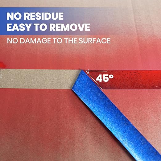 ADHES Upgrade Blue Painters Tape, Masking Tape for Painting 6 Rolls x 1.41 Inch x 60 Yards, Blue Paint Tape No Residue Outdoor Anti UV Multi Surface Use, Total 360 Yards