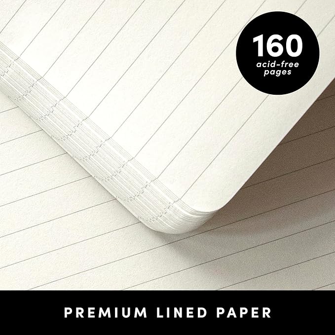 PAPERAGE Lined Spiral Journal Notebook, (Rainbow Stripe), 160 Pages, Hardcover Journal for Women & Men, Medium 5.5 in x 8 in - 100 GSM, Thick Paper, Spiral Notebook for Work, School & Journaling