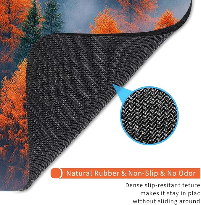 Square Mouse Pad Forests,Personalized Premium-Textured Custom Mouse Mat Design,Washable Mousepad Lycra Cloth,Non-Slip Rubber Base Computer Mouse Pads for Wireless Mouse