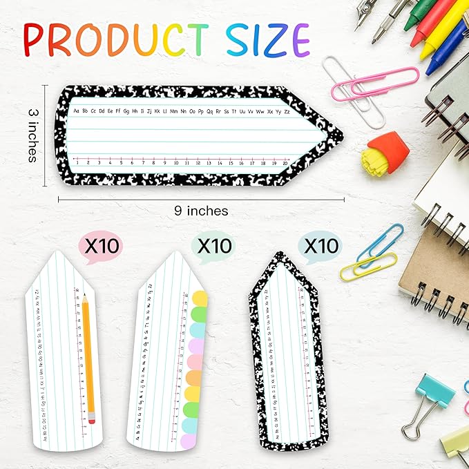 Pencil Name Tags, Self Adhesive Name Tags for Classroom, Pencil Stickers Decorations for Student Desks, Labels for Kindergarten Locker, 04