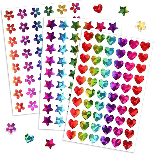 1,620 Holographic Stickers for Kids' Rewards:Shiny Small Stars, Flowers, and Hearts (0.6") for School, Classroom, Student, and Teacher Supplies, Behavior Reward Charts,DIY