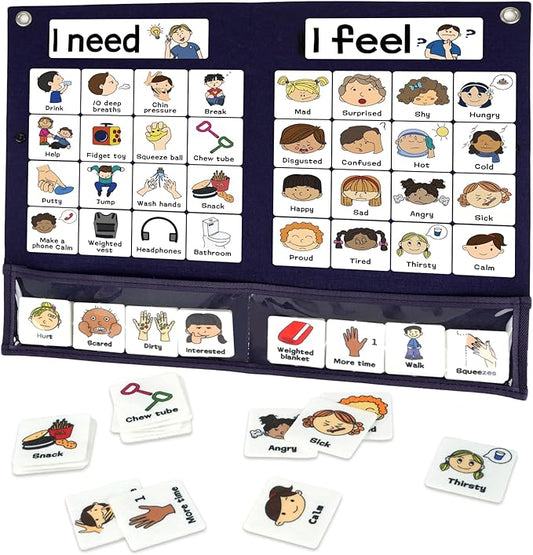 CHEFAN Feelings Chart, Calm Down Corner Supplies, Daycare Essentials, Social Emotional Learning Activities, Autism Learning Materials, ADHD Tools for Classroom Daycare & Home