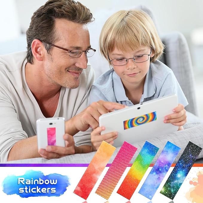 36 Pcs Anxiety Sensory Stickers Strips Adhesive Textured Mental Health Calm Stickers Mindfulness Fidget Decals Stress Anxiety Relief Items for Therapy Office Desk(Mixed Style)