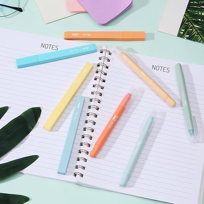 Mr. Pen Aesthetic Highlighters, 8 Pack, Pastel Color Bible Highlighter No Bleed