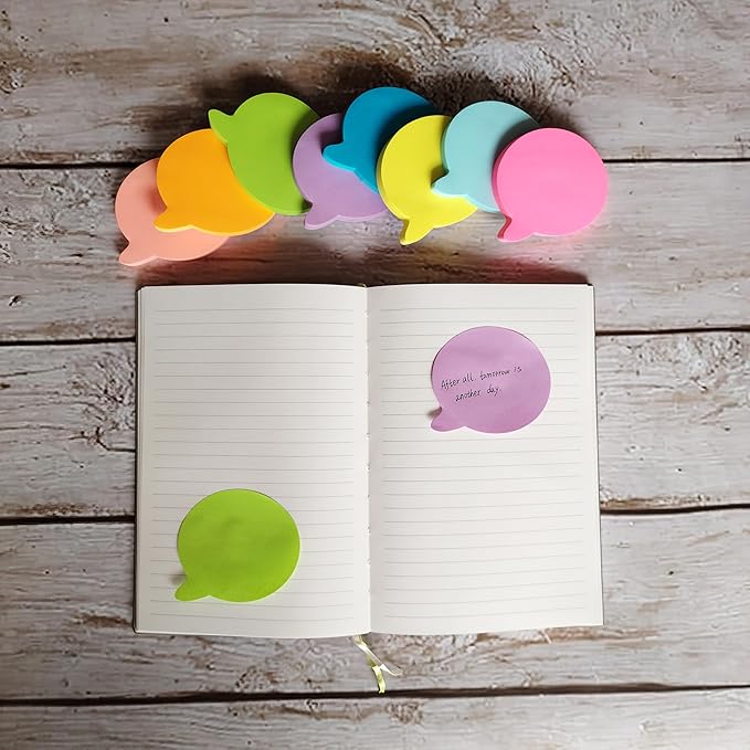 Bubble Sticky Notes Cute 3x3 Inches (8 Pads/Total 656 Sheets), Bubble Shaped Sticky Notes with 8 Bright Colors, Easy to Post, Strong Adhesive, Clean Removal for Home, Office