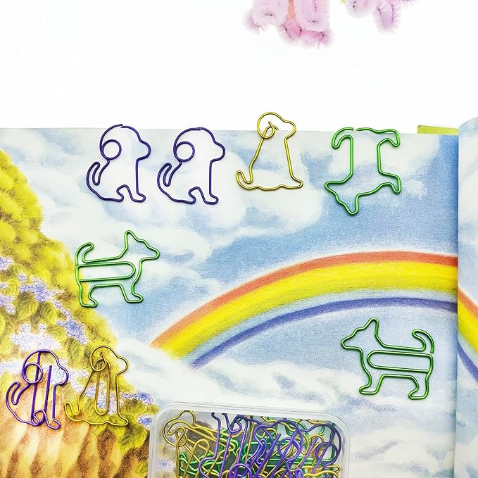 Cute Dog Paper Clips Decorative Animal Paperclips, Dog Gift for Dog Lover,Valentines Day Teacher Gifts, 30 PCS