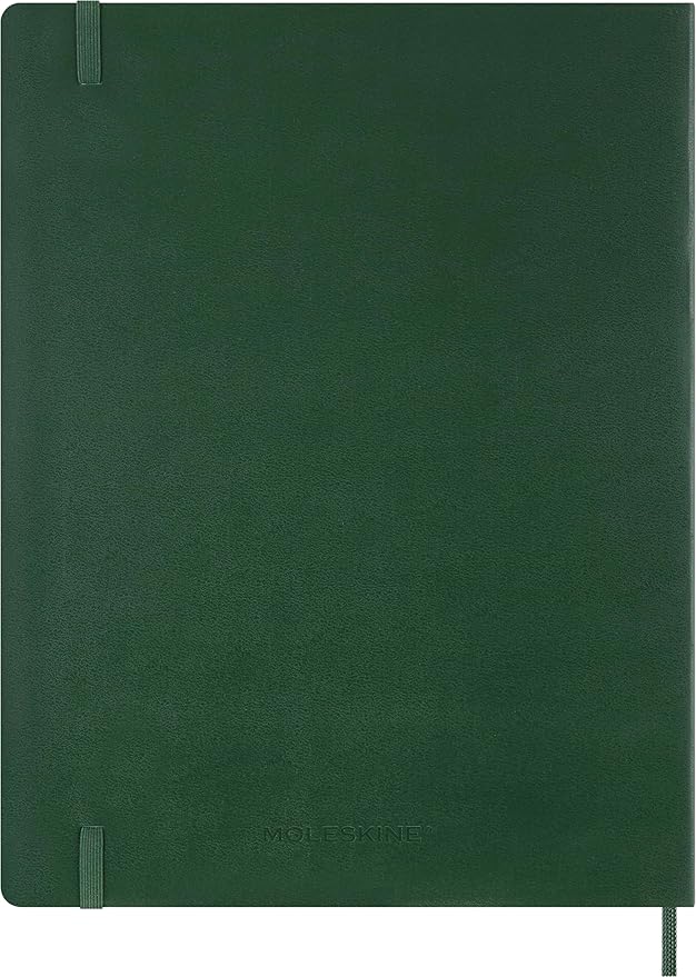 Moleskine 2026 15-Month Essential Planner, Soft Cover, Weekly Vertical, XXL (8.5" x 11"), Myrtle Green, 144 pages