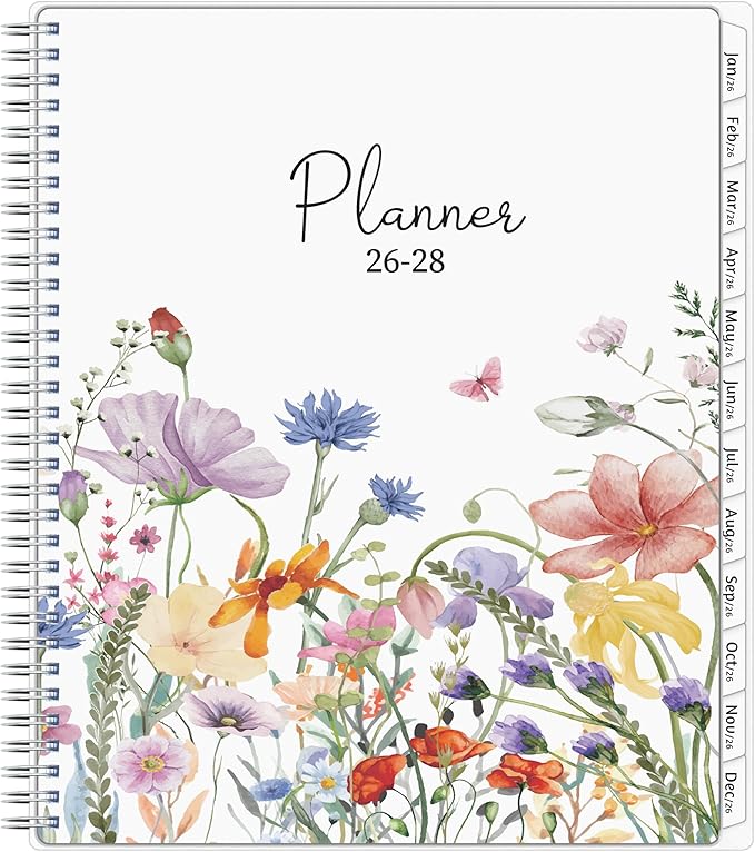 Monthly Planner 2026-2028, 36 Months Calendar Planner 2026-2028 from Jan 2026 – Dec 2028, 8.5'' x 11'' with Ruled Spread, Flexible Cover, Spiral Wirebound, Pocket, Coated Tabs, Notes ＆ Habit Tracker