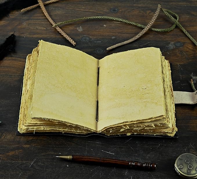 Fox Leather Journal Blank Spell Book of Shadows Witchcraft Supplies Wiccan Notebook Handmade Daily Notepads Grimoire Journal Vintage Journal Sketchbook Witchy Gifts Women Best Gift for Artist ,Writers, Author ,Poet Vintage Gifts For Men & Women
