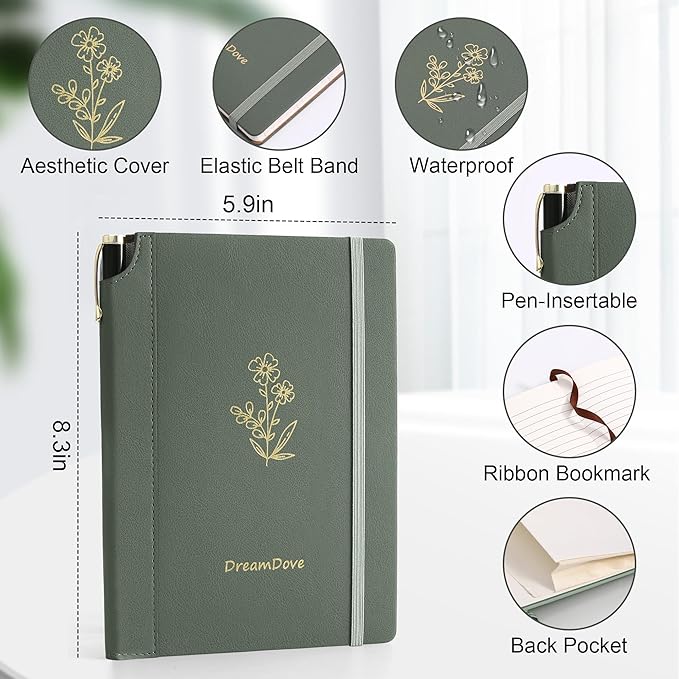 2026 Planner，Undated Weekly Planner With Pockets , A5 Week Plan Notepad5.5'' X 8.1'' Weekly Agenda Weekly To Do List Planner Notebook With Goal & Habit Tracker Organizer Inner Pocket, Perfect For Office Home School Supplies Vegan Leather Hardcover (flo...