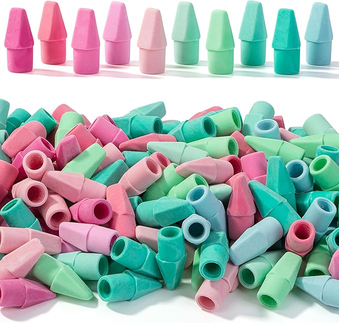 Mr. Pen- Pencil Erasers Toppers Bulk, 500 Pack, Colorful, Latex Free, No Smudge, Mr Pen Erasers for Pencils