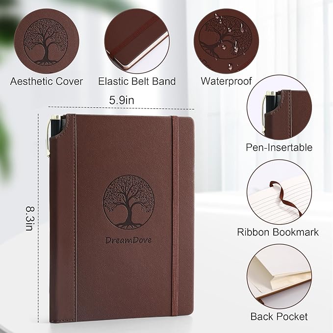 2026 Planner，Undated Weekly Planner With Pockets , Undated A5 Week Plan Notepad 5.5'' X 8.1'' Weekly Agenda Weekly To Do List Planner Notebook With Goal & Habit Tracker Organizer Inner Pocket, Perfect For Office Home School Supplies Vegan Leather Hardc...